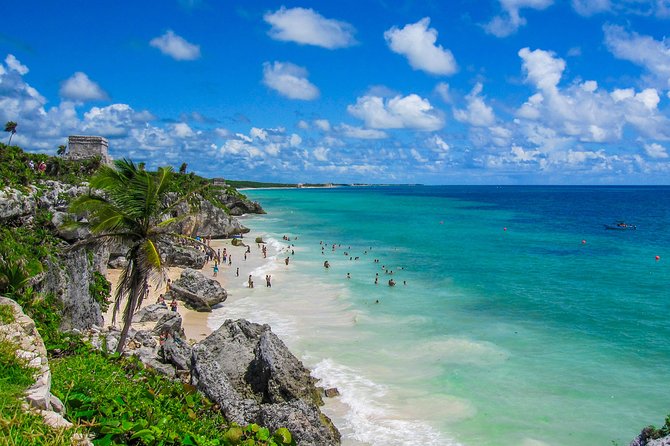 4x1: Coba, Cenote, Tulum and Playa del Carmen Tour from Cancun - Lunch Buffet and Bottled Water: Good Enough for the Day’s Pace