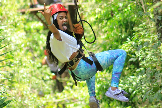 Amazing ATV Tour, Ziplines and Cenote Swim with Lunch and round trip included - Zipline Circuit: Flying Over the Treetops (and the Photo Trade-Off)