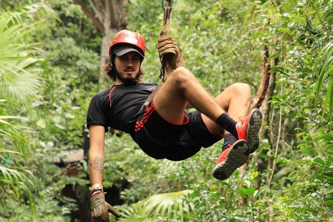 ATV Adventure Combo with Snorkeling, Ziplines, Cenote, and Lunch - La Ruta de los Cenotes: Jumping Like Tarzan (or Using the Ladder)