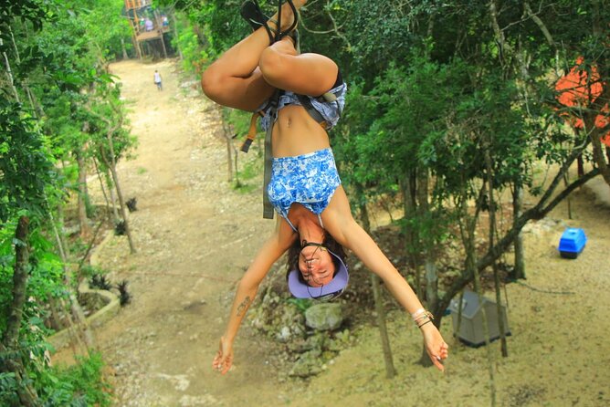 ATV Tour from Cancun and Puerto Morelos with Ziplines and Cenote. - Zipline circuit and hanging bridges: thrills with structure
