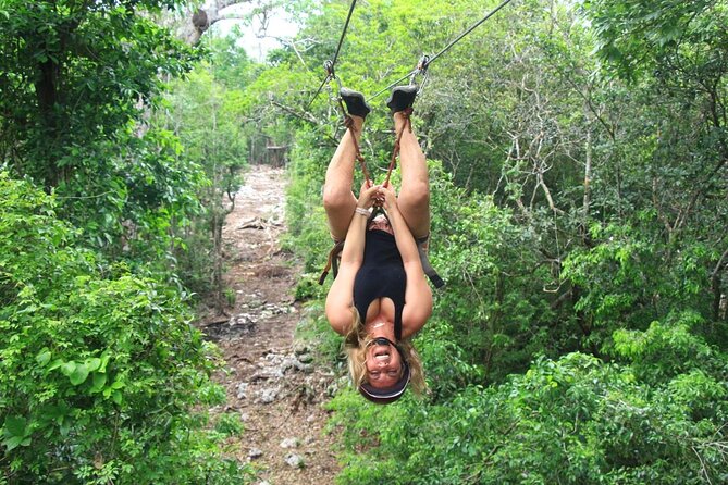 ATV Tour from Cancun and Puerto Morelos with Ziplines and Cenote. - Cooling off in a real cenote: swim time in underground water