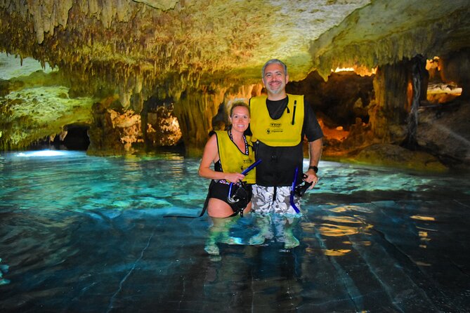 ATV Xtreme and Zipline Tour from Cancun - Cenote Cave Swim: Chilly Water, Snorkel Gear, and Stalactites