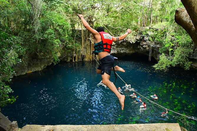 ATV Zipline Cenote Adventure from Playa del Carmen - Cenote Verde Lucero swim: the cool-down and the sacred setting