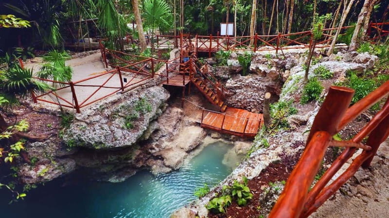 Cancún: Cenotes Adventure with Tequila Tasting & Mayan Snack - Cenotes stop 1: swimming and exploring in the Ruta de los Cenotes area
