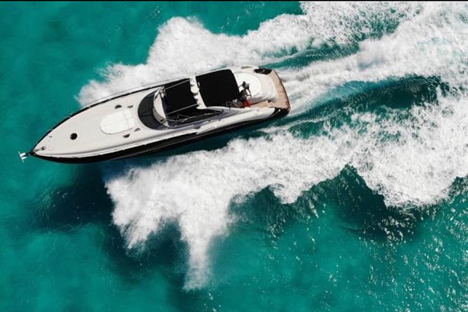 Cancun Private 60FT Yachts Rental for up to 20 People - The water stops: Isla Mujeres vs Nichupte Lagoon sunset