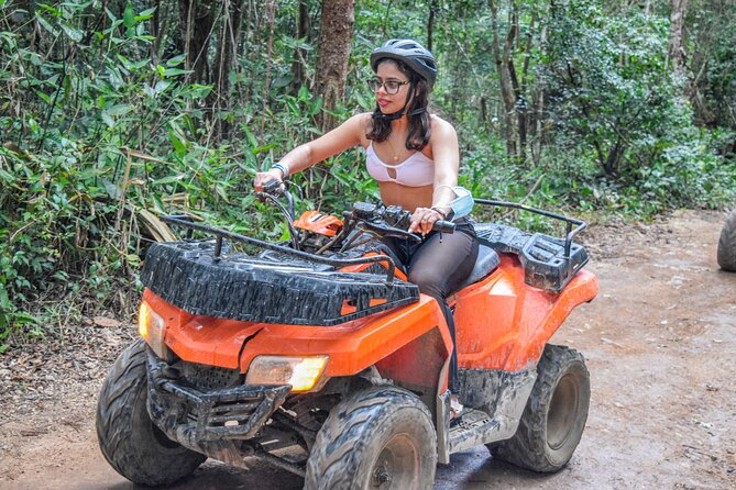 Drive an Atv shared, swim in a Cenote and ziplines in the Cancun - What you actually pay: the $25 price plus real-world extras