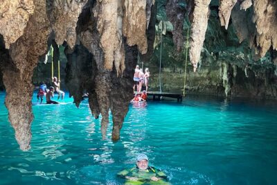 Family ATV Cenote Five Zip Lines Photos Taco Lunch Tequila Taste - Cruising the Jungle on Modern 2021 ATVs