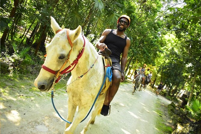 Horseback Riding + ATV + Cenote + Zip-Line from Cancun and Playa del Carmen - Cenote swim with lifejackets and lockers: the day’s cool finish