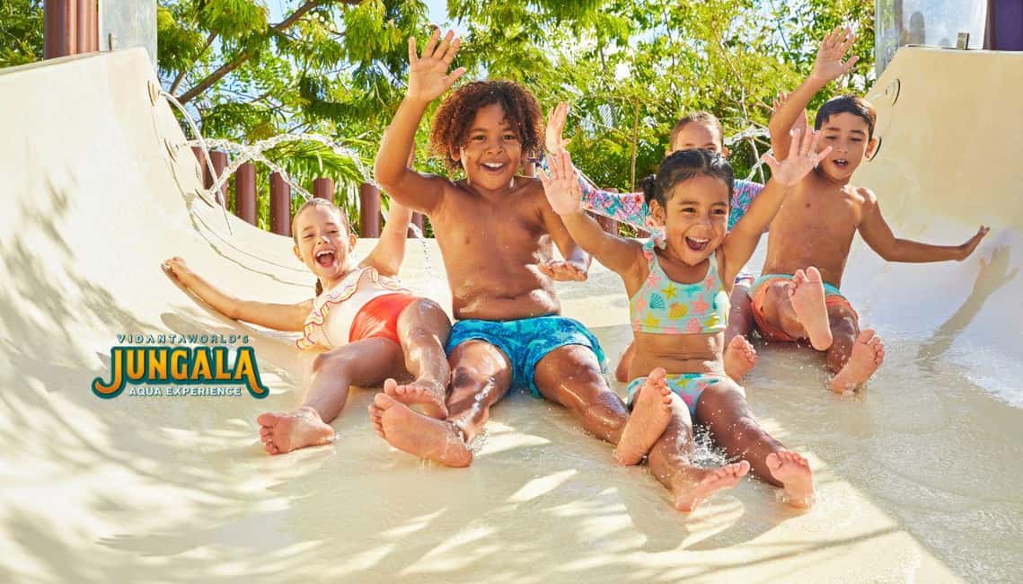 Jungala Aqua Experience - Riviera Maya waterpark, with rides that actually fit the group