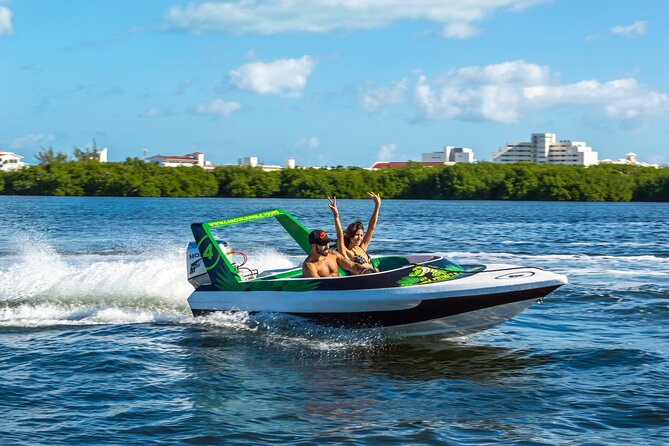 Jungle Tour adventure Cancun Speed Boat Through Mangrove - Taking the helm: the fun part you actually control