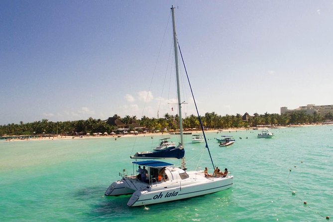 Private Catamaran from Cancun to Isla Mujeres | For up to 25 ppl - Stop 2: Playa Norte swim break (why this stop earns its fame)