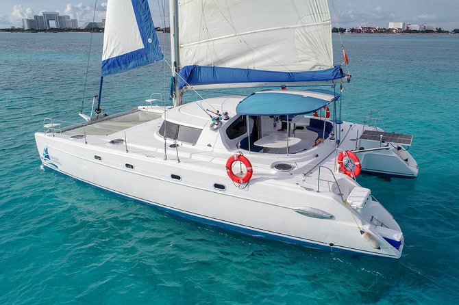 Private Catamaran from Cancun to Isla Mujeres | For up to 30 pp - Time on the water: 4 to 7 hours, but plan like it’s a full reset