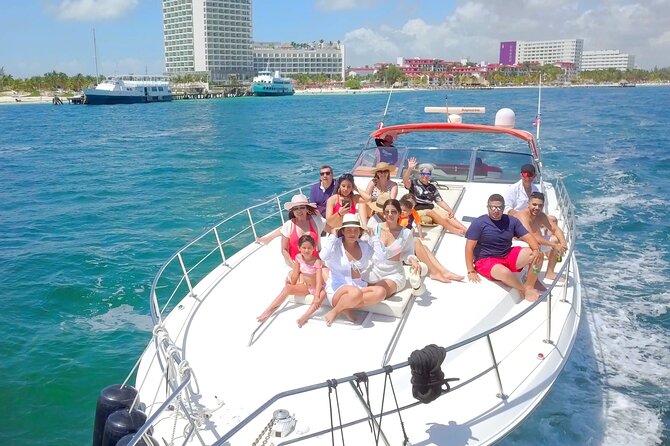 Private Luxury Yacht 55FT Rental in Cancun - Snorkeling, Paddleboards, and the Floating Lily Pad