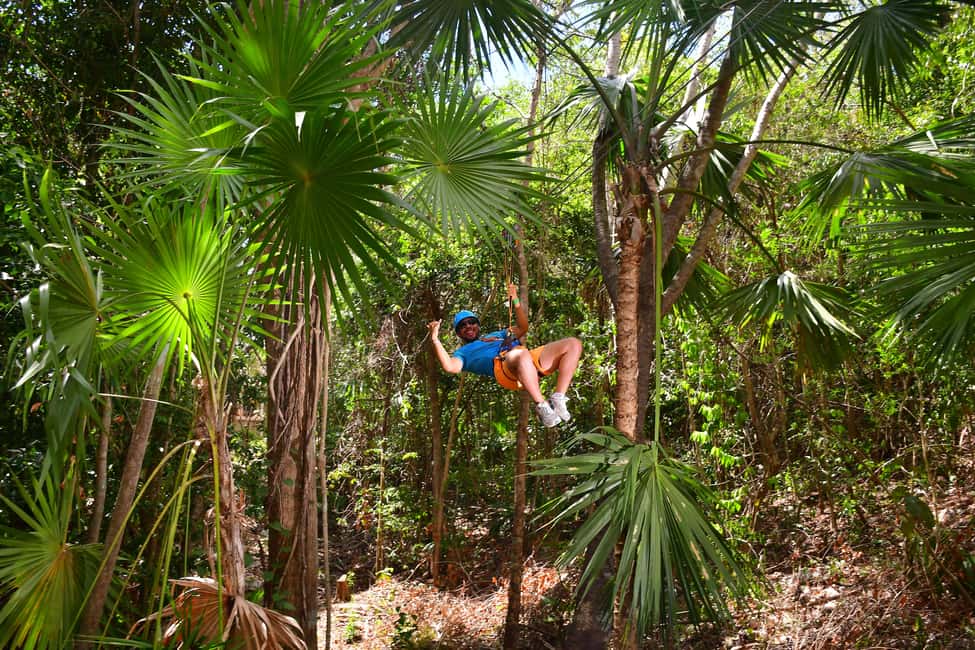 Rio Secreto Nature Reserve: Bicycle, Rappel & Ziplines Tour - Three ziplines and the tree-to-tree switch