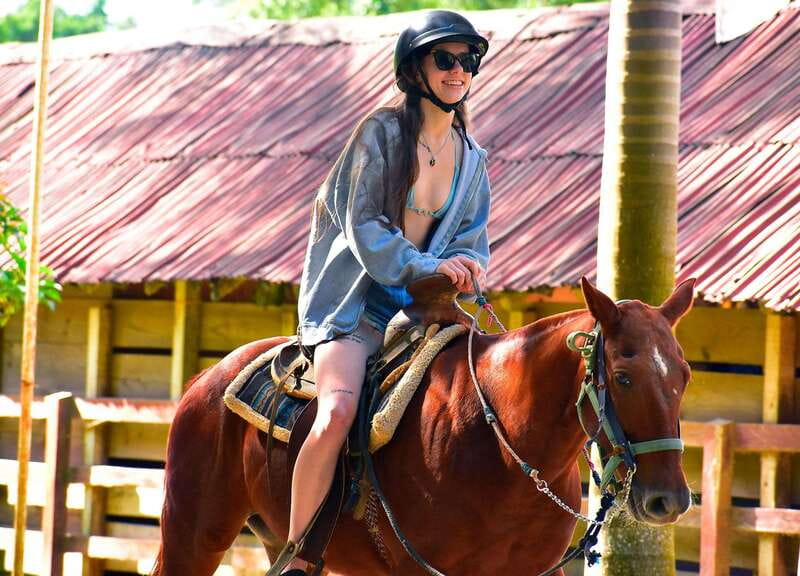 Riviera Maya: Horseback Ride, Zipline, and ATV Adventure - El Rey Polo Country Club horseback: calm horses and a Mayan-wilderness preview