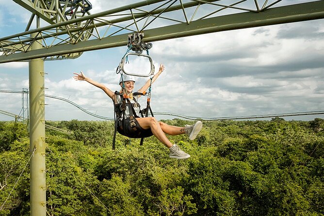 Selvatica Adventure Park ATV and Ziplines in Cancun and Riviera Maya - The 10 Zip-Line Circuit Through the Jungle (With AquaZip on the Last Cable)