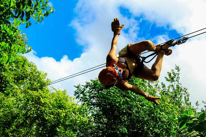 Ultimate 5x1 Combo with ATV, Ziplines, Cenote & Reef Snorkeling - Stop 4: Zipline Course With Interactive Bridges